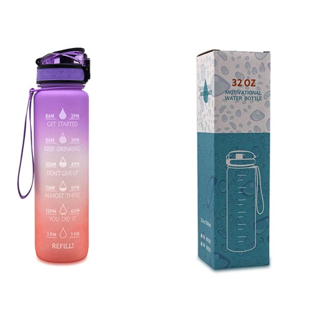 1-Liter-Tritan-Wasserflasche mit Time-Marker-Bounce-Abdeckung