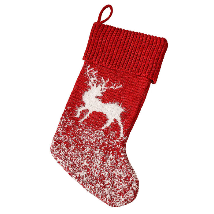 Meias clássicas de natal, meias penduradas em feriados, saco de presente para doces, decorações de festas de fim de ano em família