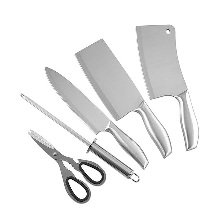 Set de regalo de cuchillos de cocina de acero inoxidable.