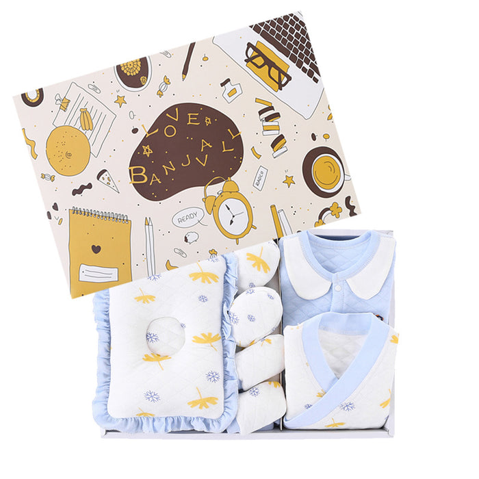Conjunto de roupas de bebê com caixa de presente para recém-nascidos de inverno