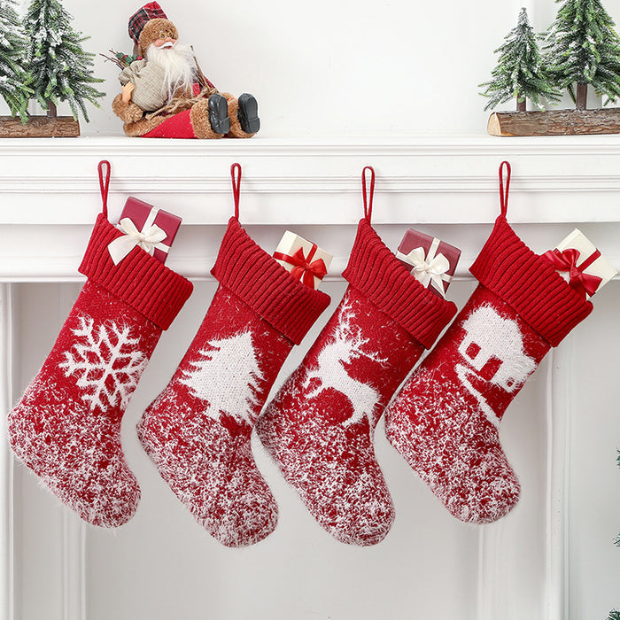 Calze natalizie classiche, calze natalizie appese, sacchetto regalo per caramelle, per decorazioni per feste in famiglia