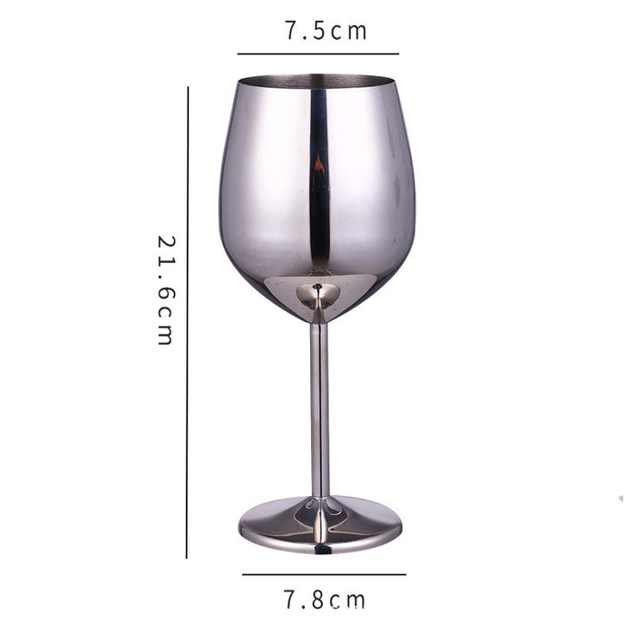 Stainless steel champagne glass and red wine cup