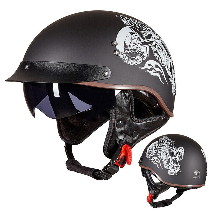 Retro Motorcycle Breathable Helmet