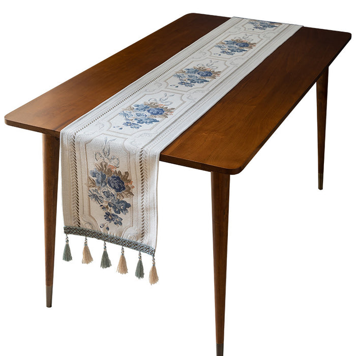 Table Runner Chenille Tassel Household Table Cloth Polyester Table Cloth Custom Table Runner
