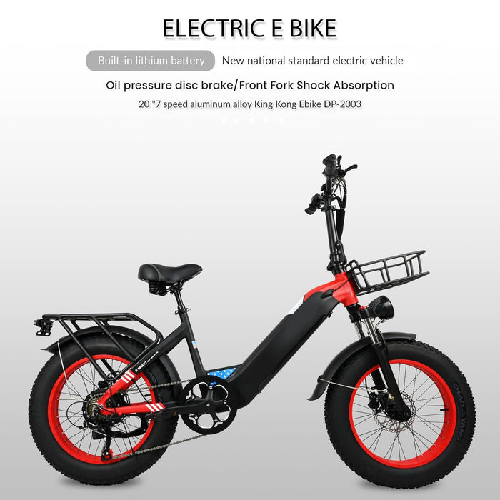 Bici elettrica per adulti, motoslitta 20 x 4 pollici Fat Tire Bike, bicicletta elettrica con motore da 500 W, mountain bike elettrica da 25 miglia all'ora