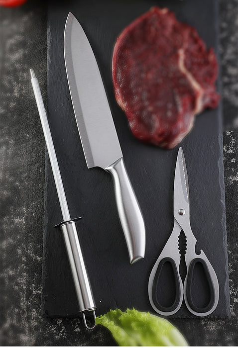 Conjunto de faca de cozinha em aço inoxidável para presente