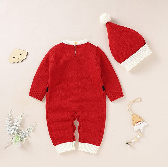 Combinaisons tricotées pour bébé, vêtements et chapeaux mignons de noël