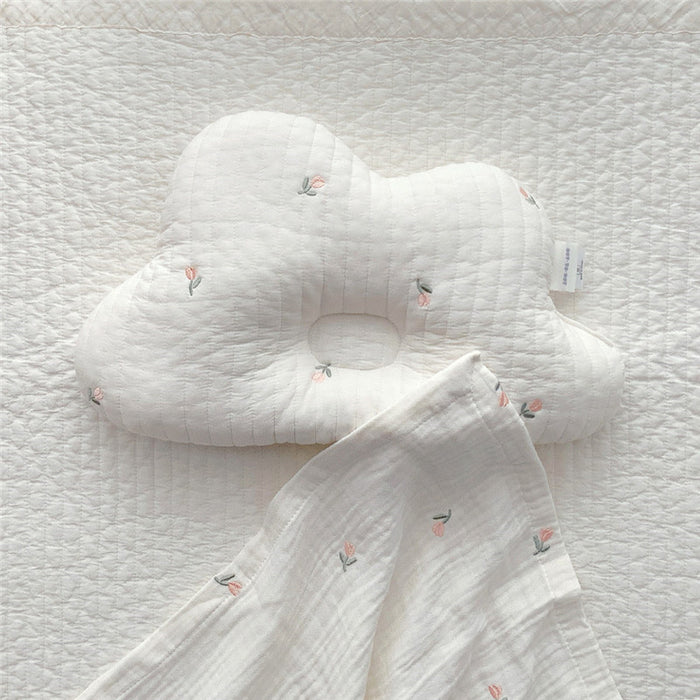 Almohada moldeadora absorbente de sudor transpirable con bordado de bebé