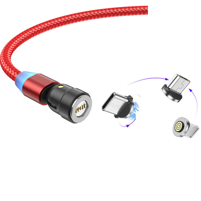 Cable de datos magnético tres en uno para carga de teléfono móvil