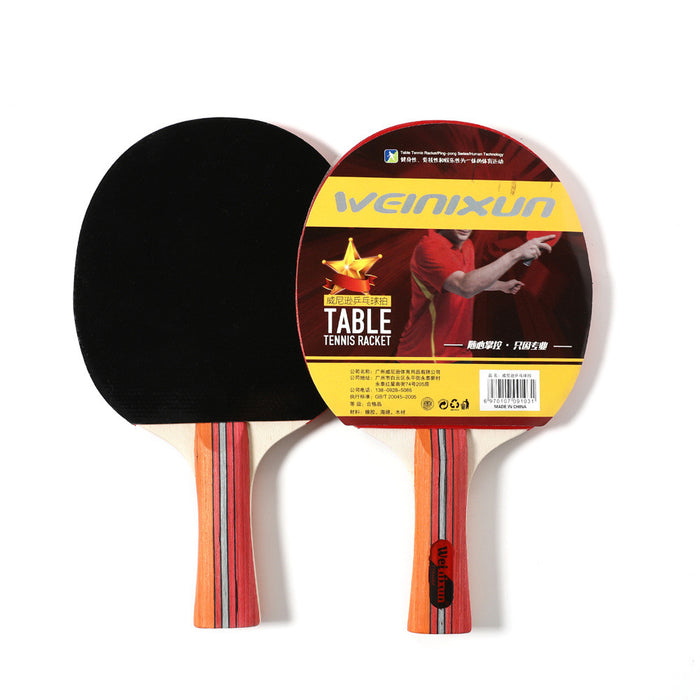 Raqueta de ping pong horizontal de goma invertida doble