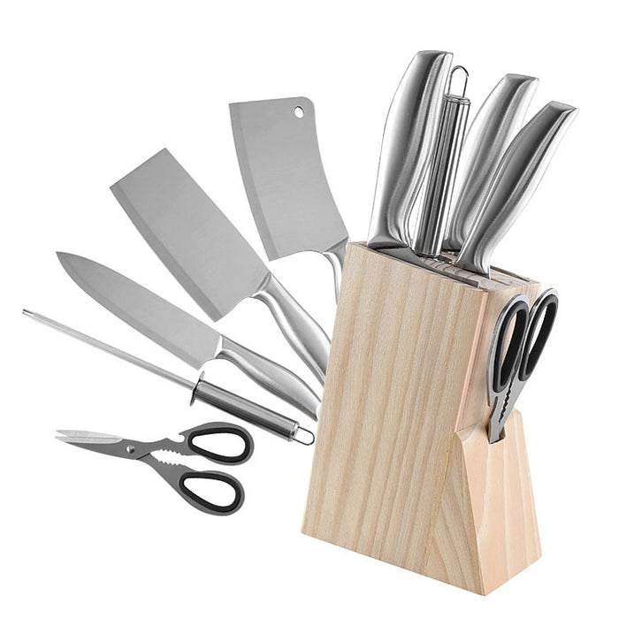 Set de regalo de cuchillos de cocina de acero inoxidable.