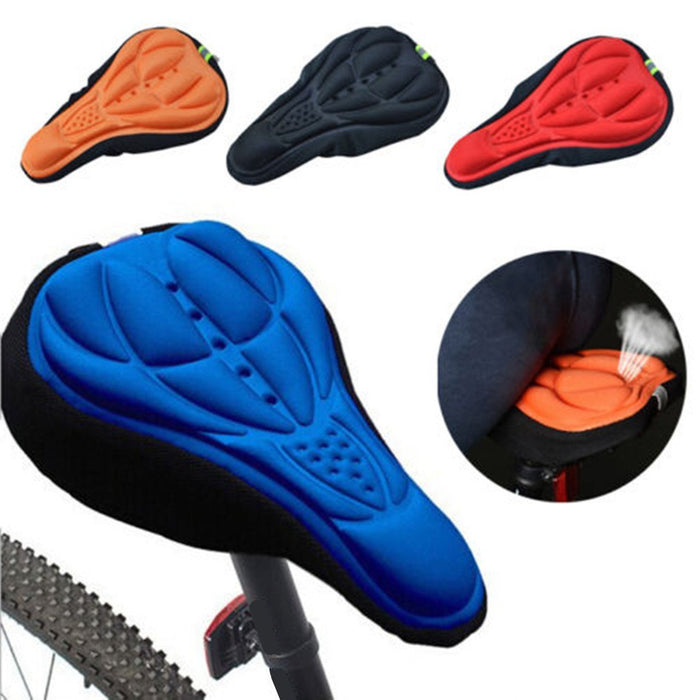 Funda de asiento transpirable 3D de color estera transpirable en relieve para bicicleta
