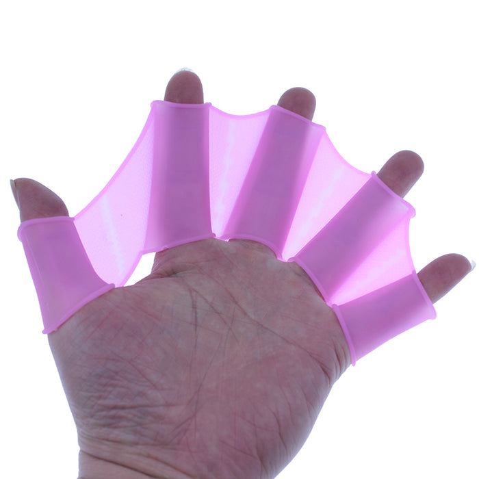 1 par de fajas de natación Unisex tipo rana aletas de mano guantes palmeados paleta