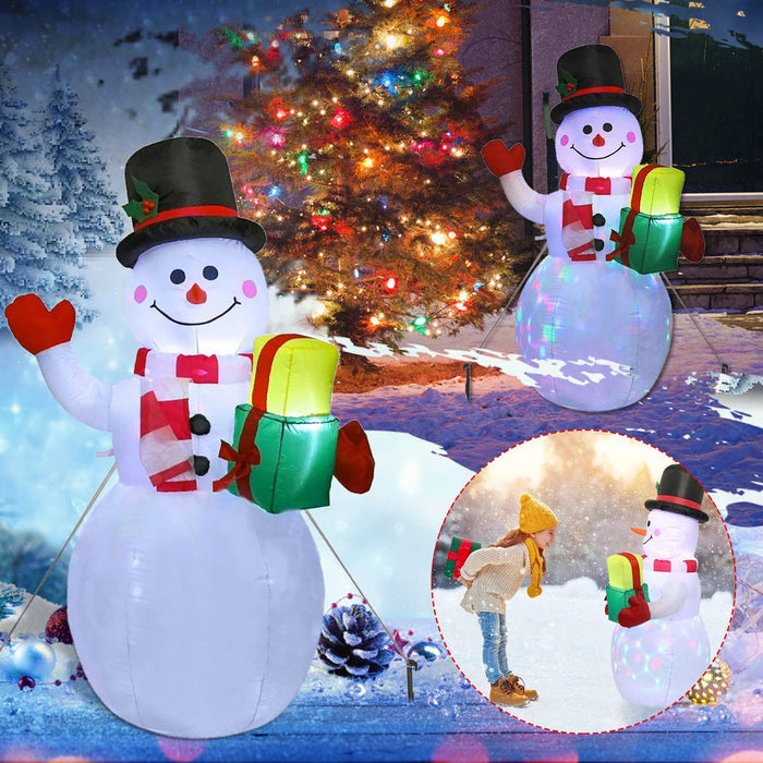 Lumières LED de noël scintillantes, arbre de père noël, bonhomme de neige, poupée gonflable, décor de jardin extérieur