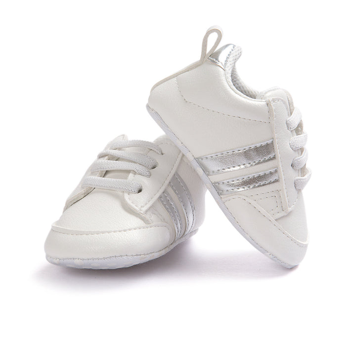 Bebê menino menina mocassins sapatos infantis couro do plutônio antiderrapante macio tênis recém-nascidos