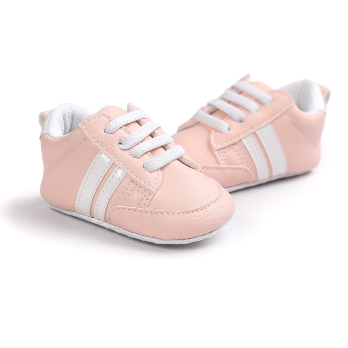 Bebê menino menina mocassins sapatos infantis couro do plutônio antiderrapante macio tênis recém-nascidos