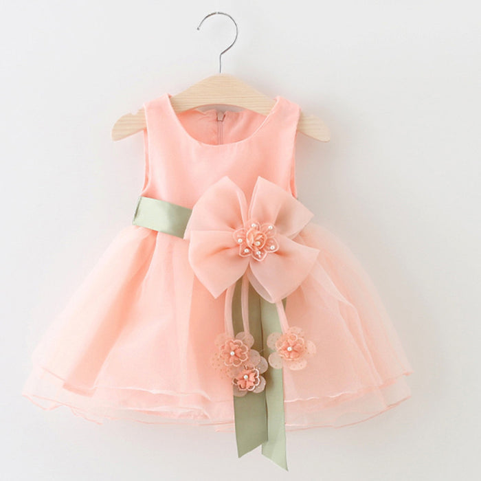 Summer Sleeveless Dress Baby Girls Gauze Princess Dress for Baby