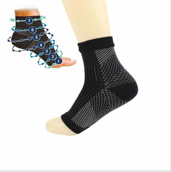 Yoga tornozelo suporte esportes meias fitness proteção contra entorse pressão elástica náilon pé capa