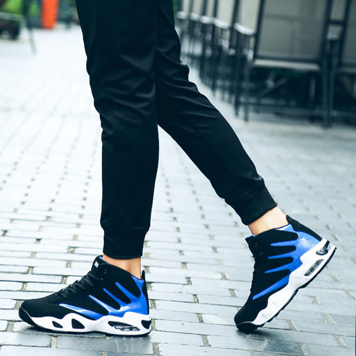 Chaussures de basket-ball à coussin d'air pour hommes, baskets résistantes à l'usure, bottes de basket-ball