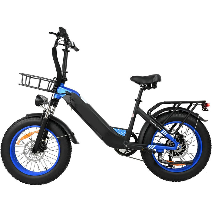 Bicicleta eléctrica para adultos, moto de nieve de 20 x 4 pulgadas, bicicleta con neumáticos gruesos, bicicleta eléctrica con motor de 500 W, bicicleta eléctrica de montaña de 25 mph