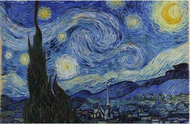 Meilleures images bricolage peinture à l'huile numérique peinture par numéros noël anniversaire cadeau Unique Van gogh ciel étoilé du rhône