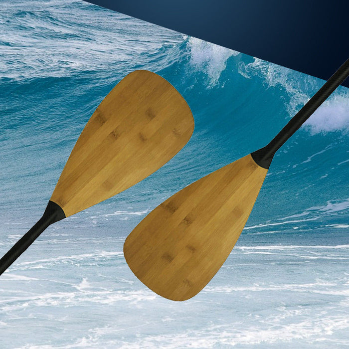 Water Sports Leisure Adjustable Carbon Fiber Bamboo Leather Paddle