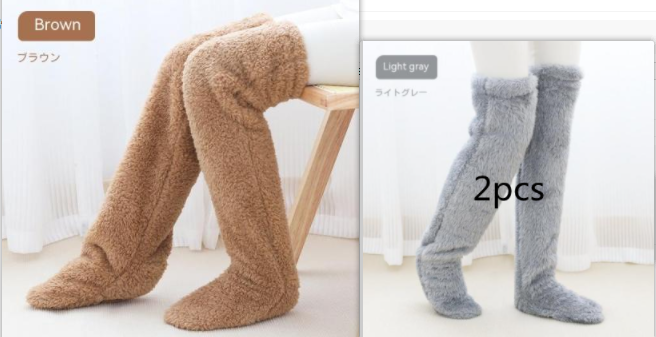 Calzini lunghi sfocati alti sopra il ginocchio Calzini invernali caldi e freddi per le gambe del ginocchio Calze resistenti al freddo Calzini per dormire a casa