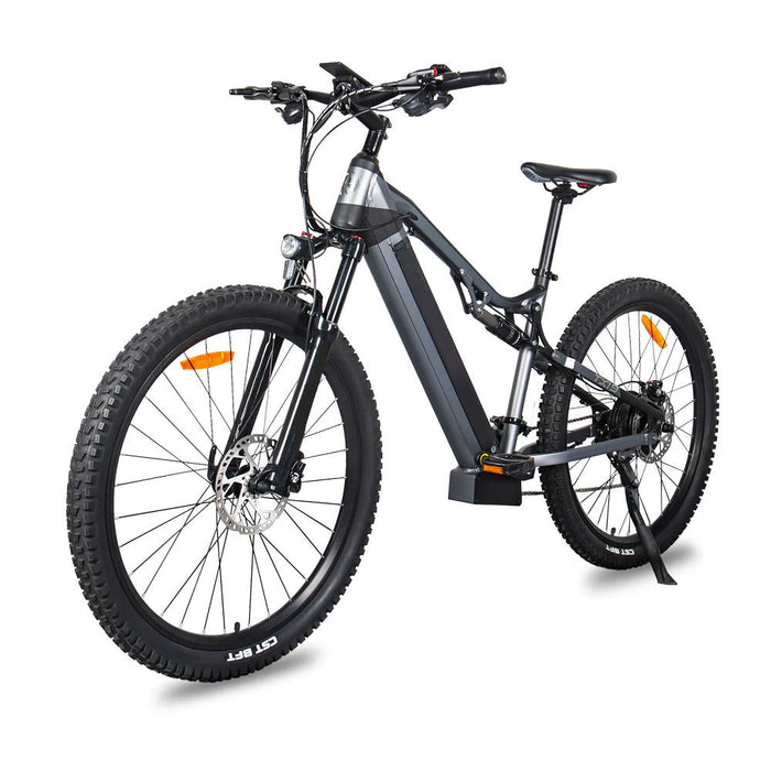 Bicicleta eléctrica de 500 W Ebike 27,5 pulgadas Bicicleta eléctrica de montaña 48 V City EMTB 27 velocidades Gris - Motor Bafang de 500 W