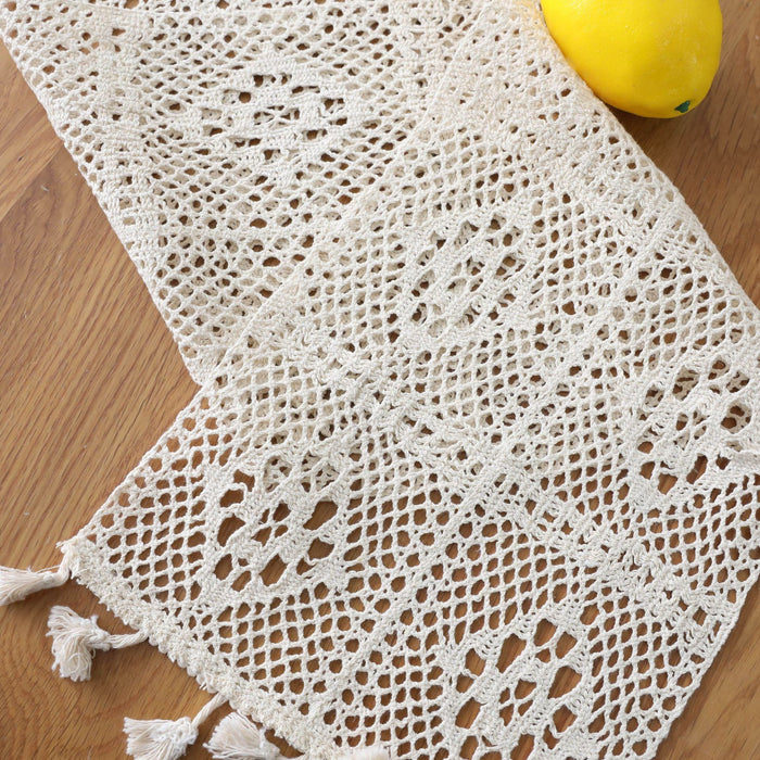 Vintage Table Runner Lace Hook Flower Hollow
