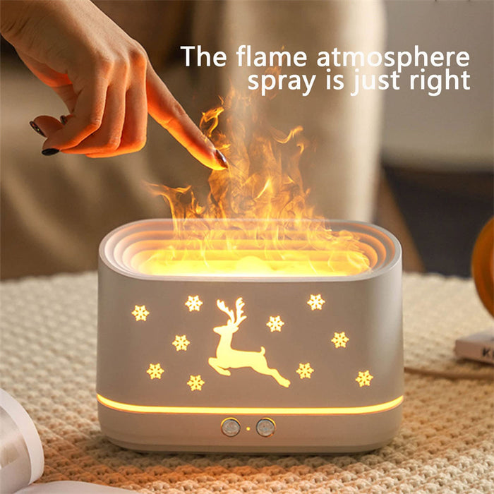 Elk Flame Umidificatore Diffusore Muto Atmosfera domestica Lampada Decorazioni natalizie per la casa