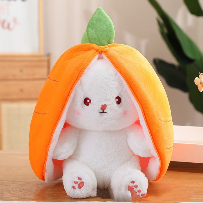 Wanghong Cute se transforma em brinquedo de pelúcia de boneca de coelho de morango