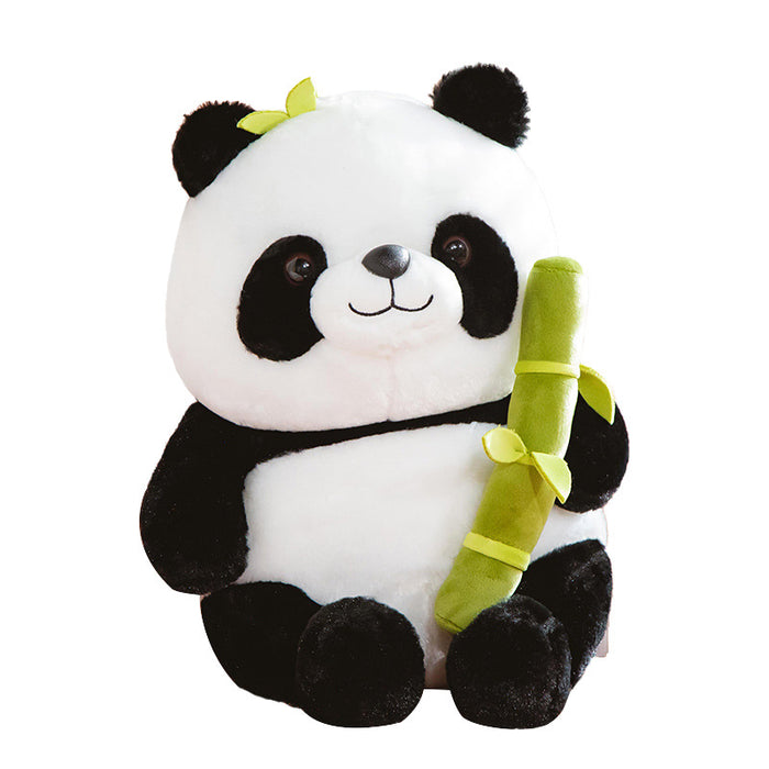 Almofada de panda de flor de tubo de bambu simulado