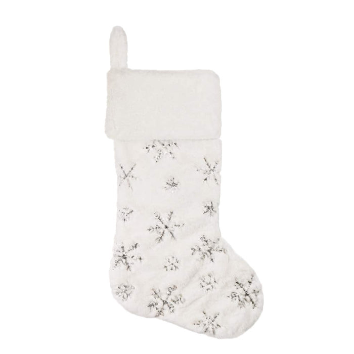 Christmas Embroidery Snowflake Plush Socks