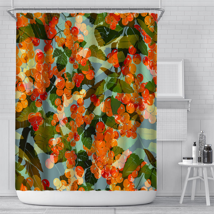 Rideau de salle de bain à impression numérique personnalisée, imperméable et anti-moisissure, plante, sans poinçon