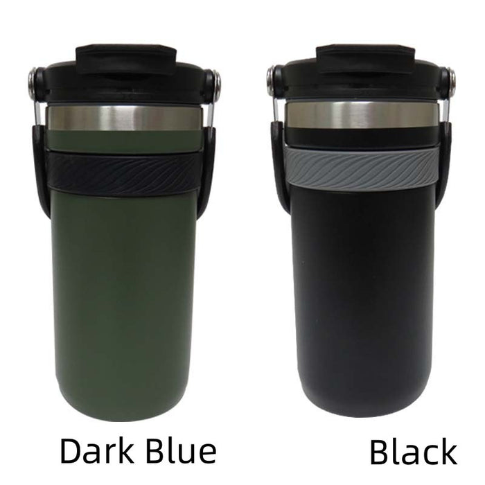 304 Stainless Steel Vacuum Cup With Double Drinking Mouth Design