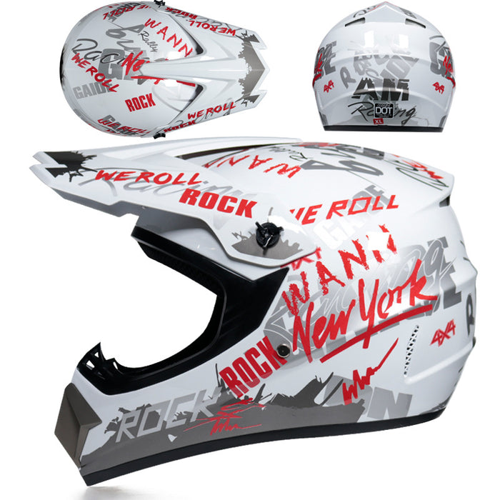 Casque tout-terrain moto petit casque tout-terrain