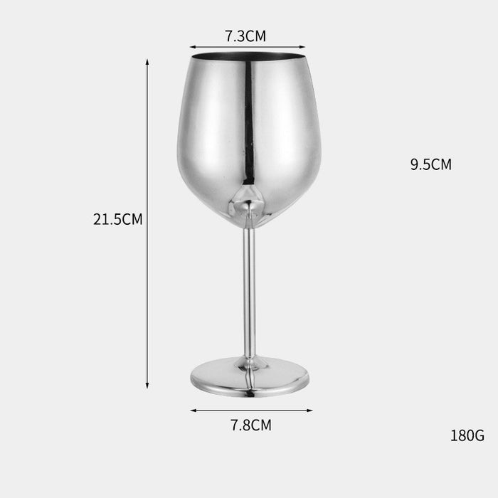 Copa de metal para vino tinto de acero inoxidable 304