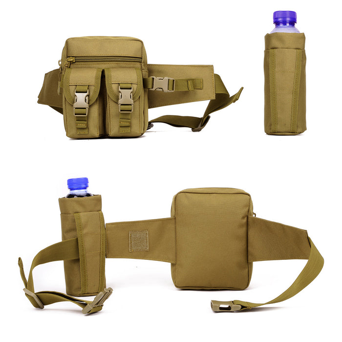 Marsupio da campeggio Borsa militare impermeabile in nylon tattico con tasche per bottiglie d'acqua per viaggiare, equitazione, escursionismo, arrampicata