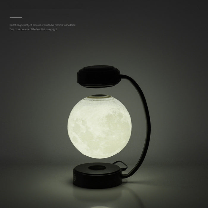 Luz LED 3D de Noche De Luna, lámpara de bola flotante giratoria levitante magnética inalámbrica para escuela, oficina, librería, decoración del hogar