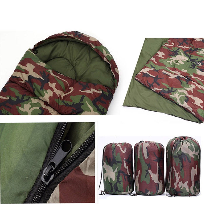 Sac de couchage camouflage d'urgence pour camping