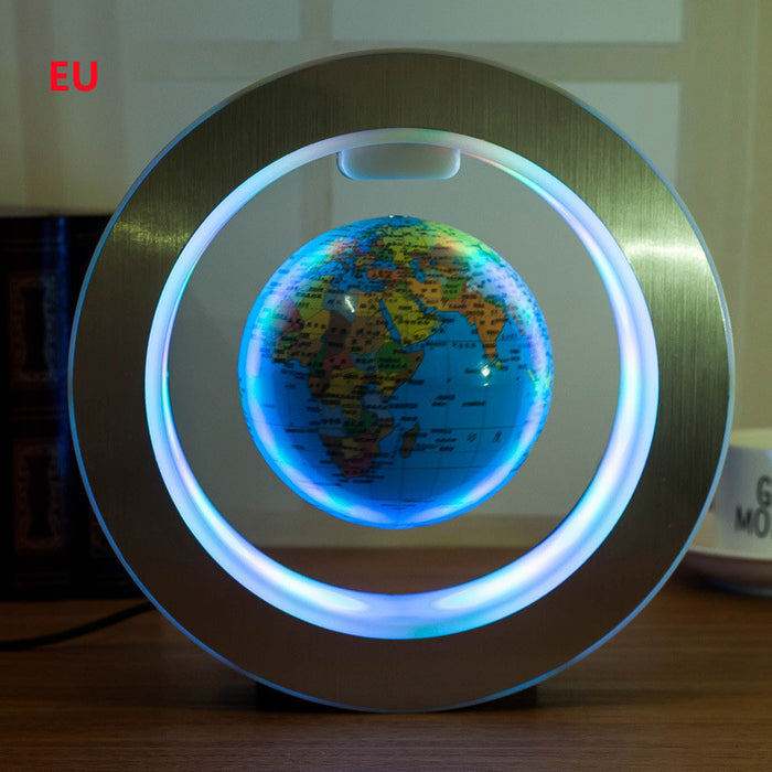 Mapa del mundo LED redondo globo flotante luz de levitación magnética magia antigravedad