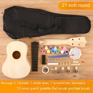 Ukulele Diy Small Guitar Handmade Material Kit Painted