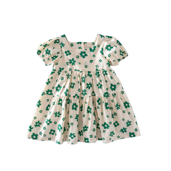 Abiti da ragazza, abbigliamento per bambini, abito da principessa floreale in cotone, neonata, gonna in stile western