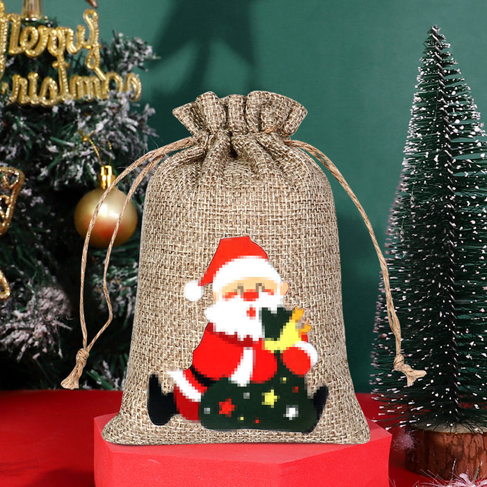 Christmas Sack Drawstring Candy Packaging Bag