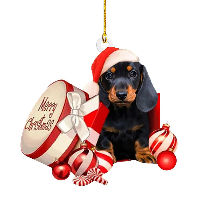 Decorazioni natalizie per cani con salsiccia