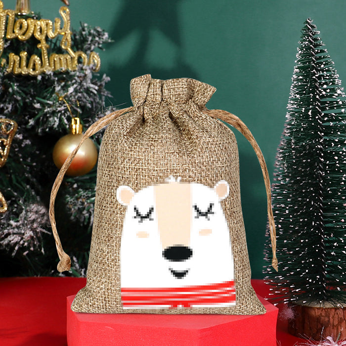 Christmas Sack Drawstring Candy Packaging Bag