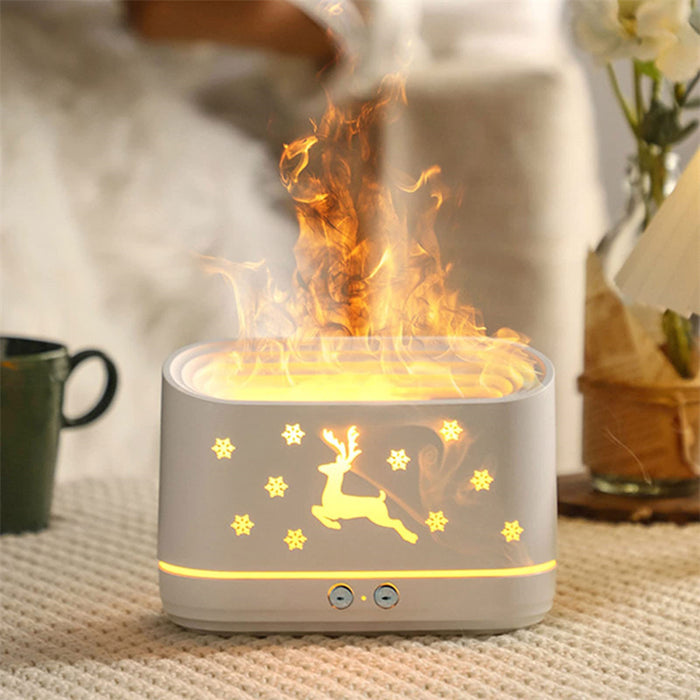 Elk Flame Umidificador Difusor Mudo Lâmpada Atmosfera Doméstica Decorações de Natal para Casa