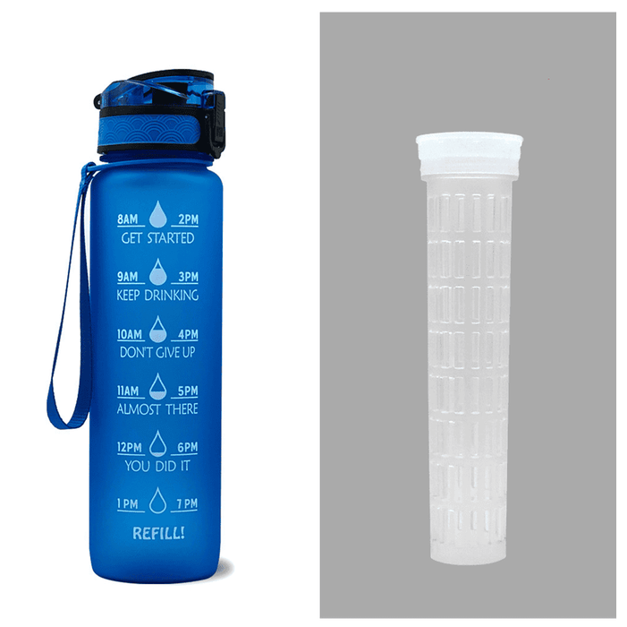 1-Liter-Tritan-Wasserflasche mit Time-Marker-Bounce-Abdeckung
