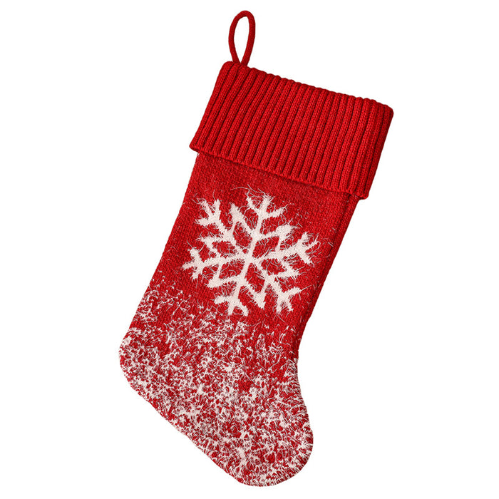 Medias navideñas clásicas, calcetines colgantes para vacaciones de Navidad, bolsa de regalo de dulces para decoraciones para fiestas familiares