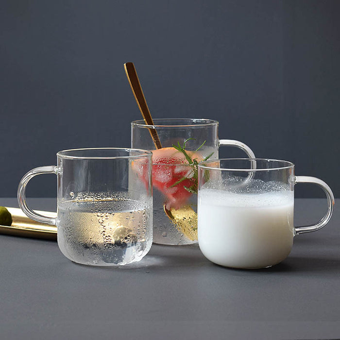 Tasse à eau en verre, tasse à thé à fleurs, tasse à café
